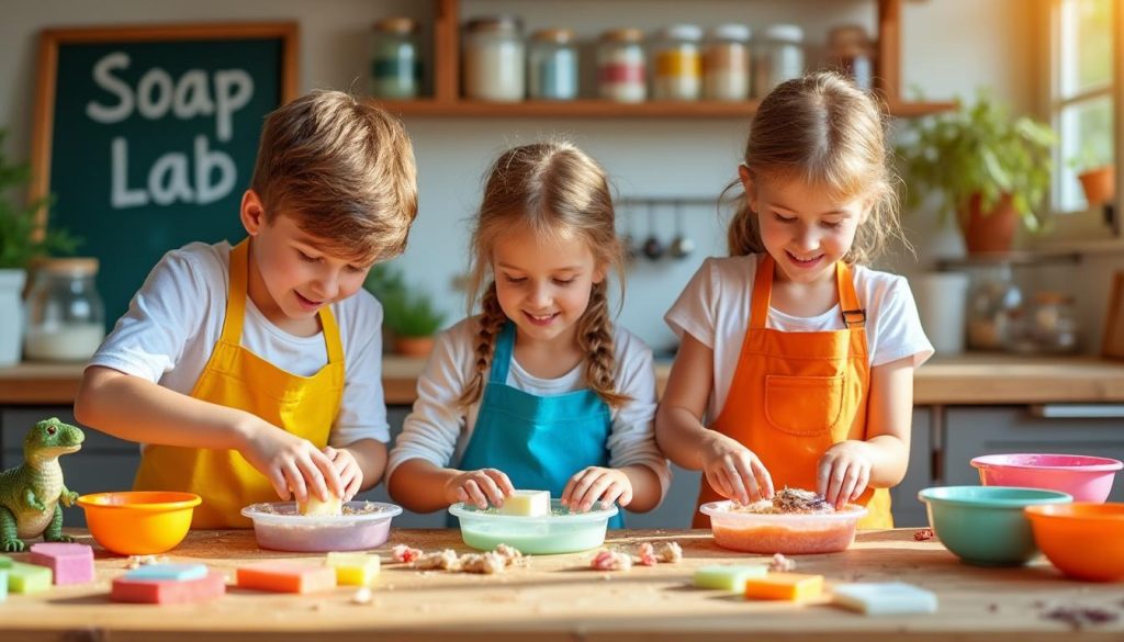 entdecken sie einfache und spaßige ideen, um seife gemeinsam mit kindern selbst herzustellen – ein kreativ-buntes bastelprojekt für die ganze familie.